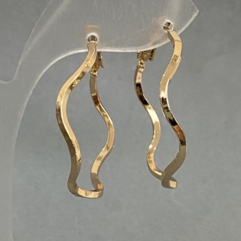 Xuping Earrings Hoops Gold Plated 18K, thickness 2mm±, diameter 35mm±
