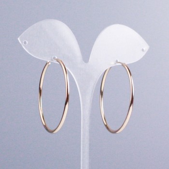Earrings Xuping Hoop Earrings 18K Gold Plated, 2mm thick, diameter 43mm