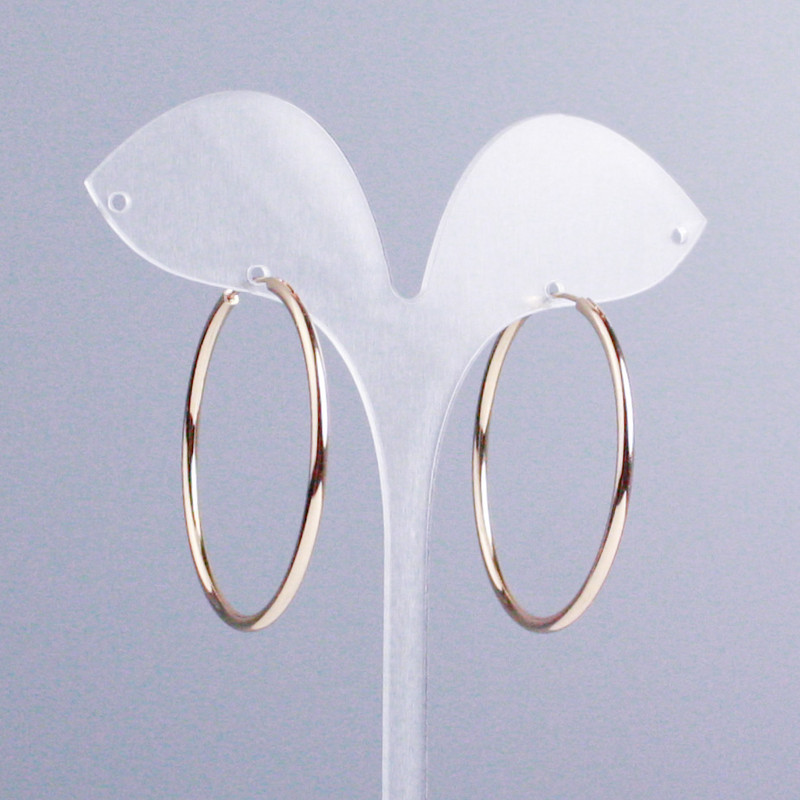 Earrings Xuping Hoop Earrings 18K Gold Plated, 2mm thick, diameter 43mm