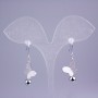 Earrings Xuping Rhodium with Glitter Rhinestones "Butterfly", length 38mm+