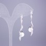 Xuping Rhodium Earrings with White Crystals and Mallorca Pearl 44x10mm+