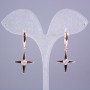 Earrings Xuping 18K Gold Plating with White Stones 'Star', 38mm length