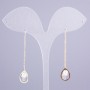 Xuping Earrings with Mallorca Pearl, 18K Gold Plating, long 9 cm +/- with Pearl
