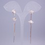 Xuping Gold Plated 18K Moon and Stars Stud Earrings 70mm+ long with White Crystals