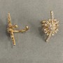 Kaf Xuping 18K Gold Plating with White Crystals Star, 20x10mm diameter+