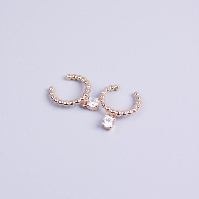 Kaf Xuping 18K Gold Plating with White Stone 11x10mm
