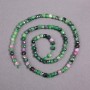 Zoisite Beads on Thread Natural Stone Bead Granulated Cube, 4x4mm Ø, 40cm Length