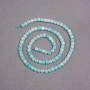 Amazonite Beads on Thread Natural Stone Bead Faceted Cube, diameter 4×4mm±, length 40cm±
