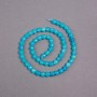 Aquamarine Beads on Thread Natural Stone, Faceted Round Bead 6mm ±, Length 38cm ±
