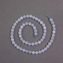 Aquamarine Beads on Thread Natural Stone Faceted Round 6.5 mm, Length 38 cm
