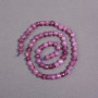 Tourmaline Rubybelite Beads on String, Faceted Round 6mm, Length 38cm