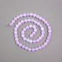 Lavender Amethyst Beads on Thread, Natural Stone, Faceted Round Bead, 6mmØ ±, Length 37cm ±