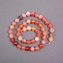 Orange Agate Beads on Thread, Natural Stone Grenulated Bead, 8mm diameter, length 38cm