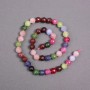 Natural Tourmaline Beads on Thread - Faceted Round Bead, 8.5mm diameter, 38cm length