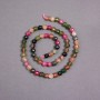 Turmaline Beads on Thread Natural Stone Grenulated Sphere, 8mm diameter, 38cm length