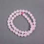 Beads on Thread Pink Quartz Natural Stone Faceted Round Beads, diameter 8mm±, length 38cm±