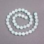 Angelite Beads on Thread, Natural Stone, Faceted Round Bead, diameter 10mm±, length 38cm±