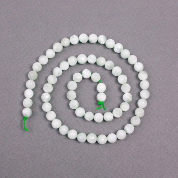 Angelite Beads natural stone faceted ball, diameter 6mm±, length 38cm± on thread