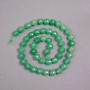 Jade Beads on Thread Natural Jade Gemstone Faceted Sphere, diameter 8mm±, thread length 39cm±