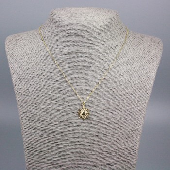 Xuping Chain 18K Gold Plating with Sun Pendant, 17x16 mm ±, with extension chain, length 53 cm ±, thickness 1 mm ±