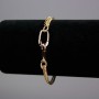 Xuping Bracelet Gold Plating 18k Flat Cable Link with Extender Chain, 7.9in (20 cm)