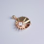 Xuping Pendant, 18K Gold Plated, Star with White Stones, Ø 20mm