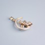 Xuping Pendant Gold Plating 18K Angel on the Moon with White Crystals, 20mm diameter+