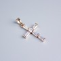 Xuping Pendant Gold Plating 18K Cross with White Crystals, 24x16mm diameter+