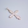 Xuping Pendant Gold Plating 18K Cross with White Stones, Diameter 36×28mm+