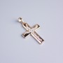 Xuping Pendant Gold Plating 18K Cross with White Crystals, diameter 25x18mm+