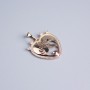 Xuping Pendant 18K Gold Plating Heart with White Crystals, 18x19 mm