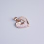 Xuping Pendant Gold Plating 18K Heart with White Crystals, 15x17mm diameter+