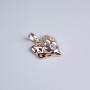 Xuping 18K Gold Plated Heart Pendant with White Crystals, 16x18mm diameter+