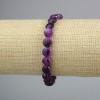 Sugilite Bracelet, faceted coin beads, diameter ~8.5 mm, length ~18 cm (stretch)