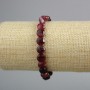 Tourmaline Rubellite Bracelet Granulated Coin Beads, 8.5 mm diameter, length 18 cm, stretch