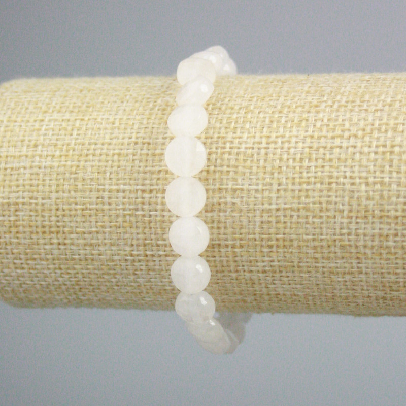 Bracelet Mountain Crystal faceted coin beads, 8.5mm±, length 18cm± (stretch)