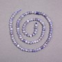 Iolite Beads on Thread Natural Stone Faceted Cube, 4x4mm diameter, length 39cm