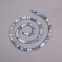Kyanite beads on a thread natural stone faceted cube, diameter 4.5x4.5mm +-, length 39cm +-