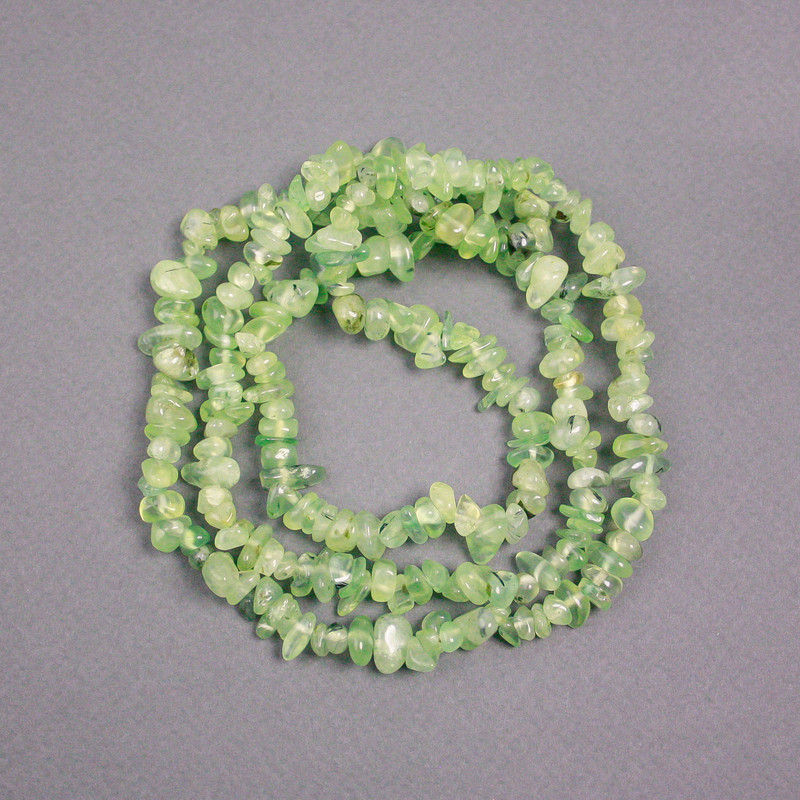 Prehnite Beads on Thread Chunk, 8x6x4 mm±, length 76 cm+