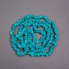 Turquoise beads on a thread (artificial) blue tumbled rough, diameter 7x6x4mm+- , length 78cm+-