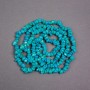 Turquoise beads on a thread (artificial) blue tumbled rough, diameter 7x6x4mm+- , length 78cm+-