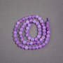 Amethyst Beads on String Lavender Natural Stone Smooth Round 6.5mm ±, Length 38cm ±