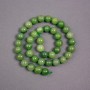 Jadeite Beads on Thread Canadian Natural Stone Smooth Round Bead, 10mm diameter, length 38cm