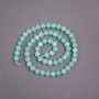 Amazonite Beads on Thread Natural Stone Smooth Ball, diameter 6.5 mm, length 37 cm