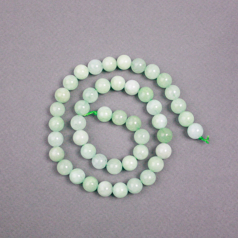 Amazonite Beads on Thread Natural Stone Smooth Round 8.5mm diameter, length 38cm