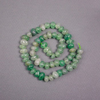 Beads on thread Natural Jade beads, faceted, 10×7 mm, length 39 cm