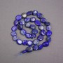 Lapis Lazuli Beads on Thread, Natural Stone, Tumbled, 11x10x5 mm ±, 40 cm length