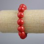 Jasper Bracelet (unpolished) smooth bead, diameter 14mm±, length 18cm± (stretch)