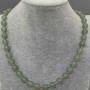 Jade Bead Necklace Smooth Round Bead, diameter 8.5 mm±, length 46 cm±