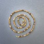 Gessonite Beads on Thread (Yellow Garnet) Natural Stone Cube, 3x3mm, 39cm Length